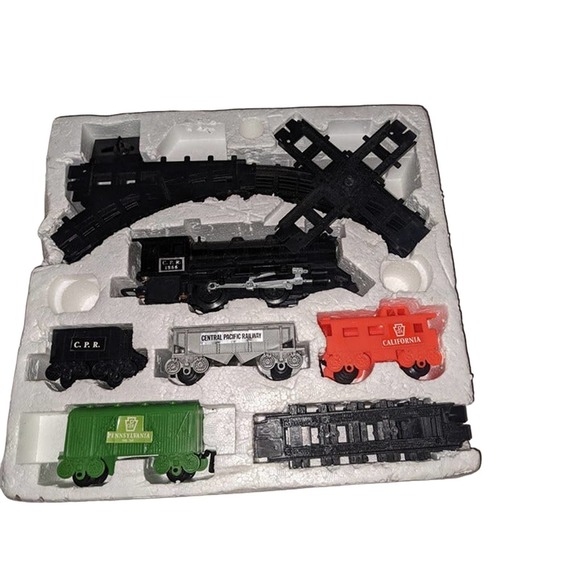 Vintage Battery Operated Western Freight Train Set Headlight Chung Sound Works - Picture 9 of 11